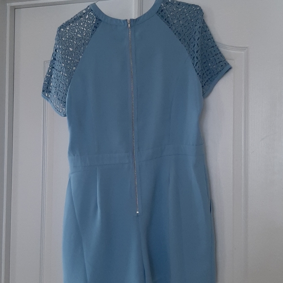 Topshop Eyelet Panel Blue Romper - Picture 5 of 5